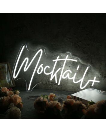 Mocktail White Neon Sign