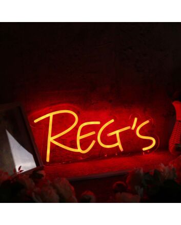 Reg's Red Custom Neon Sign