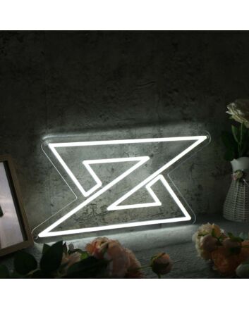Letter Z White Neon Sign