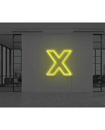Neon Letter X