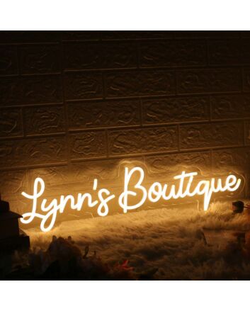 Lynn&#039;s Boutique Yellow Neon Sign