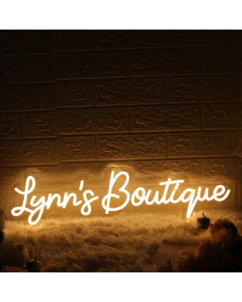 Lynn's Boutique Yellow Neon Sign