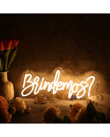Brindemos Yellow Neon Sign