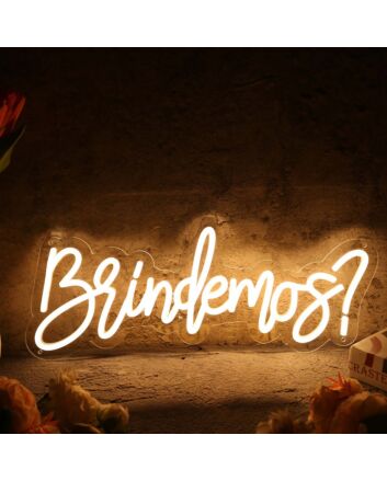Brindemos Yellow Neon Sign