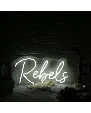 Rebels White Neon Sign