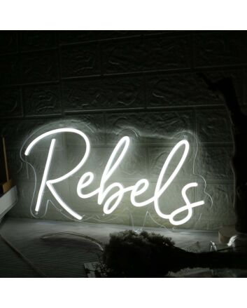 Rebels White Neon Sign