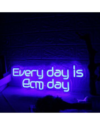 Every Day Is Arm Day Blue Neon Sign