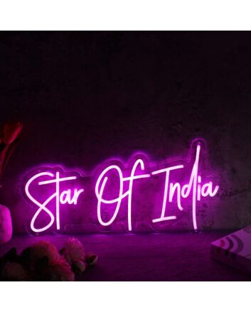 Star Of India pink Neon Sign