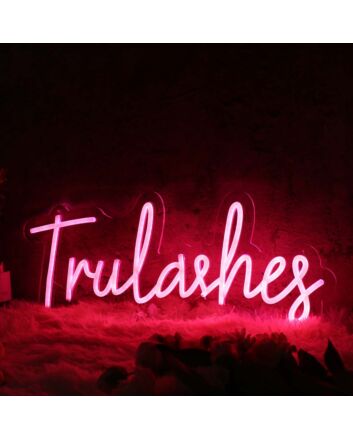 Trulashes Red Custom Neon Sign