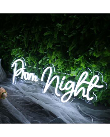 Prom Night White Custom Neon Sign
