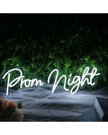Prom Night White Custom Neon Sign