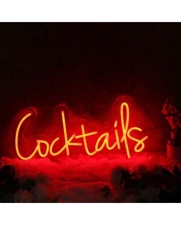Cocktails Red Custom Neon Sign