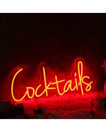 Cocktails Red Custom Neon Sign