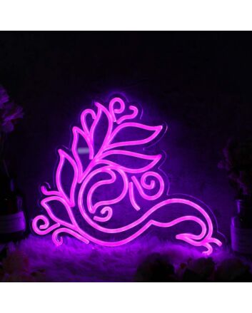Branch Bud Purple Neon Sign