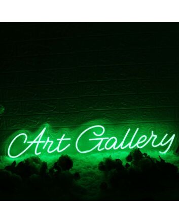 Art Gallery Green Neon Sign