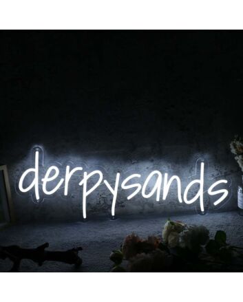 Derpy Sands White Neon Sign