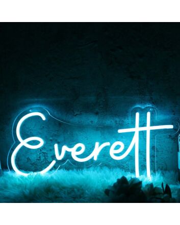 Everett Blue Name Neon Sign