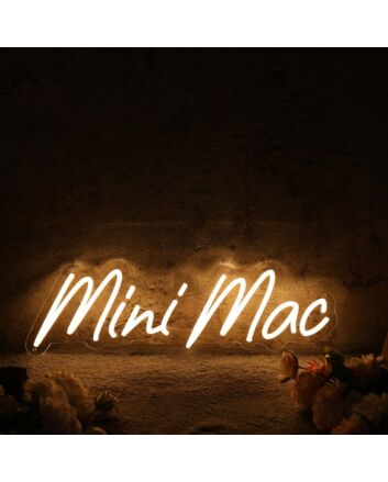 Mini Mac Yellow Neon Sign