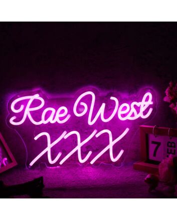 Rae West XXX Purple Neon Sign