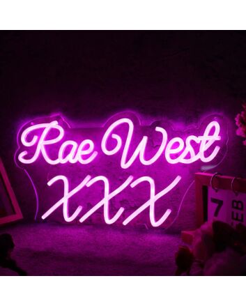 Rae West XXX Purple Neon Sign