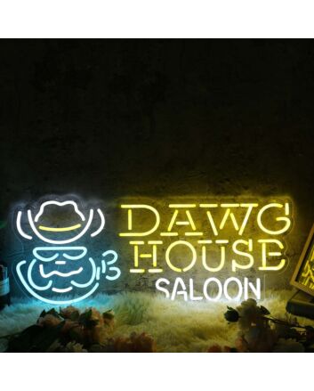 Dawg House Saloon Custom Neon Sign