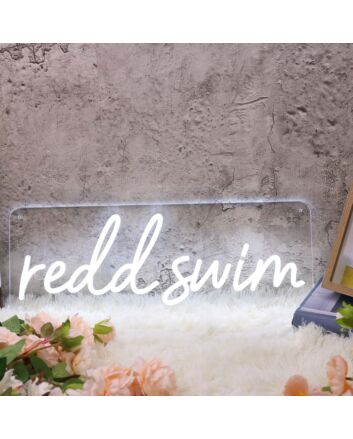Redd Swim White Neon Sign