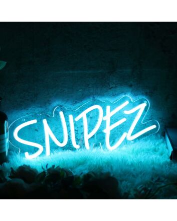 Snipez Blue Neon Sign