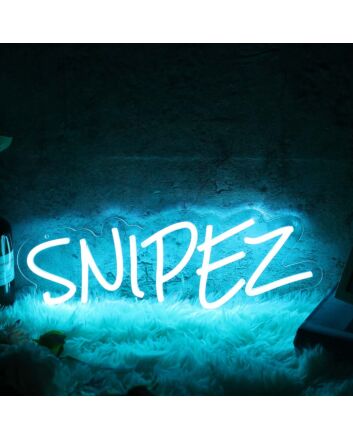 Snipez Blue Neon Sign