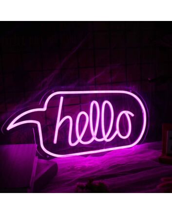 Hello Purple Custom Neon Sign