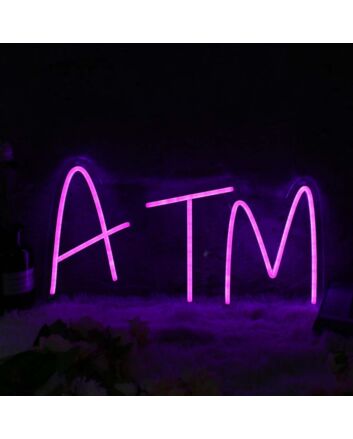 ATM Purple Neon Sign