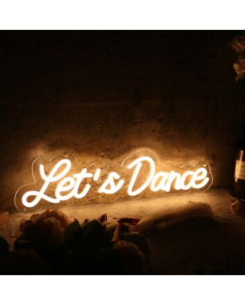 Let's Dance Yellow Custom Neon Sign