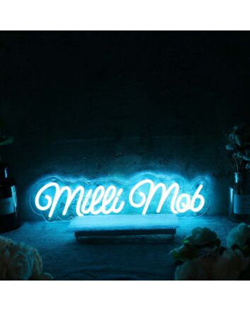 Milli Mob Blue Neon Sign