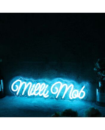 Milli Mob Blue Neon Sign