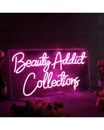 Beauty Addict Collections Purple Neon Sign