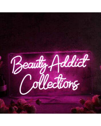 Beauty Addict Collections Purple Neon Sign