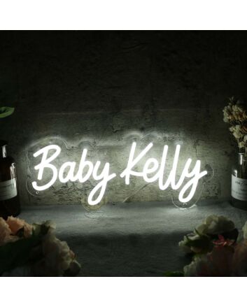 Baby Kelly White Neon Sign