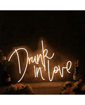 Drunk In Love Yellow Neon Sign