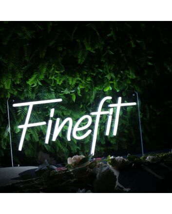 Finefit White Neon Sign
