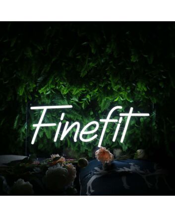 Finefit White Neon Sign