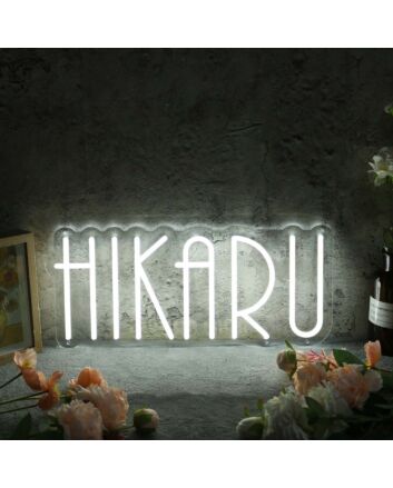 Hikaru White Custom Neon Sign