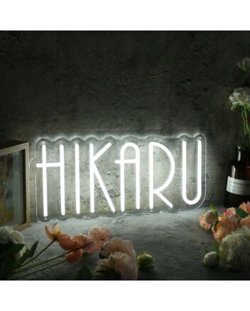 Hikaru White Custom Neon Sign