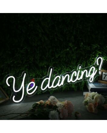 Ye Dancing White Neon Sign