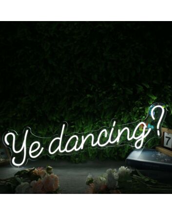 Ye Dancing White Neon Sign