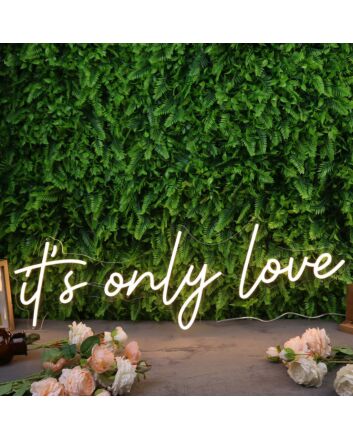 It's Only Love Yellow Neon Sign