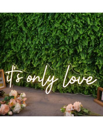 It&#039;s Only Love Yellow Neon Sign