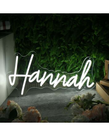 Hannah White Neon Sign