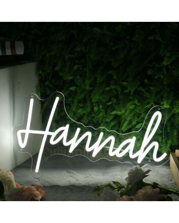 Hannah White Neon Sign