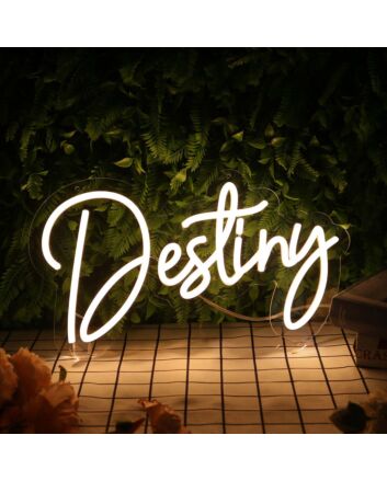 Destiny Yellow Neon Sign