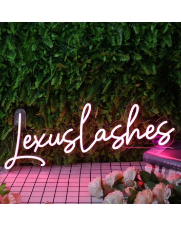 Lexus Lashes Purple Neon Sign