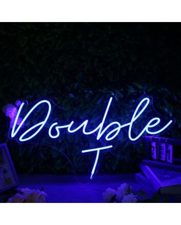 Double J Blue Neon Sign